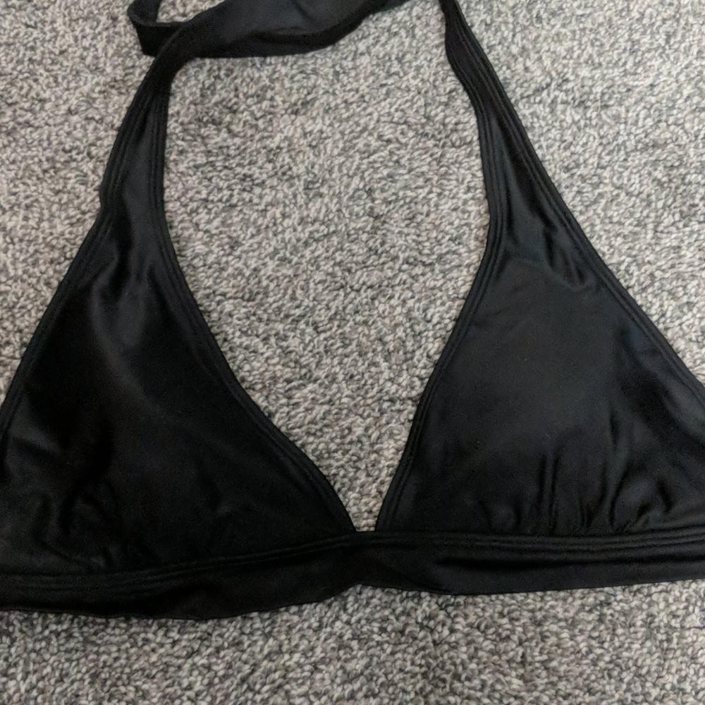 Black bikini halter top